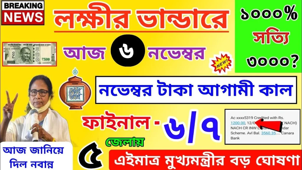 Big News! Laxmi Bhandar November Double Payment Started | Check Which Districts Received Money Today