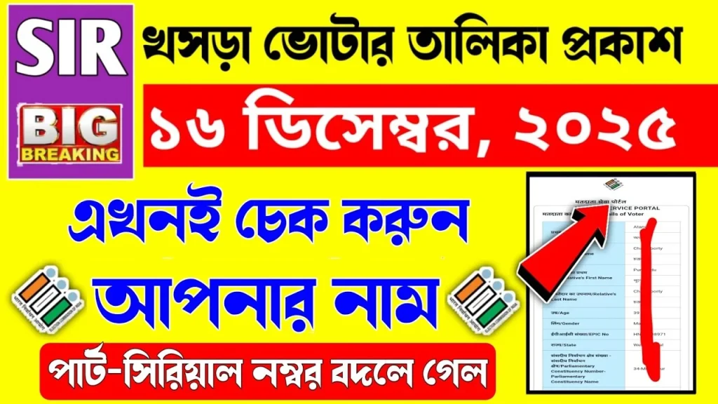 Breaking News: WB SIR Draft Voter List 2026 Published – Check Your Name Now